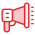 icon illustration of a megaphone