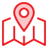 icon illustration of a paper map