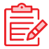 icon illustration of a clipboard